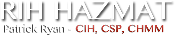 RIH HAZMAT, Patrick Ryan - CHMMM